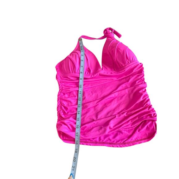 La Blanca Pink Swim Beachy Island Goddess Halter Tankini Swimsuit Top Size 8 - Picture 10 of 10